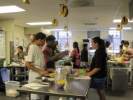 A room full of busy students